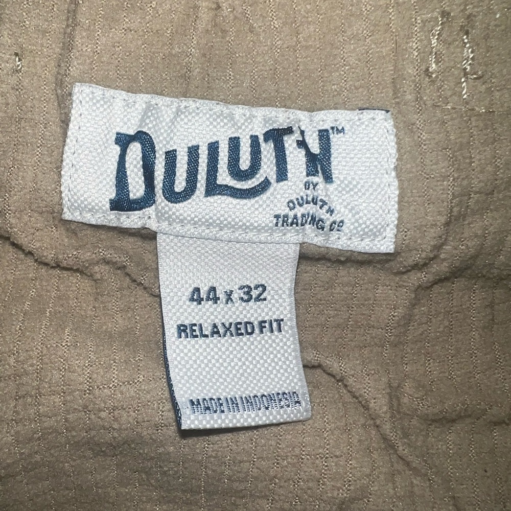 Duluth Trading Co. size 44x32 Tan Relaxed Fit ‘Flex Fire Hose’ Pants